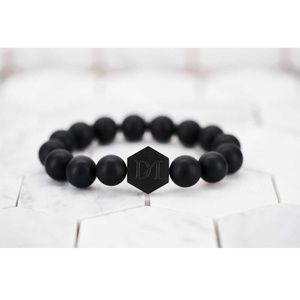Dear Martian Black Obsidian Genuine Stone Bracelet